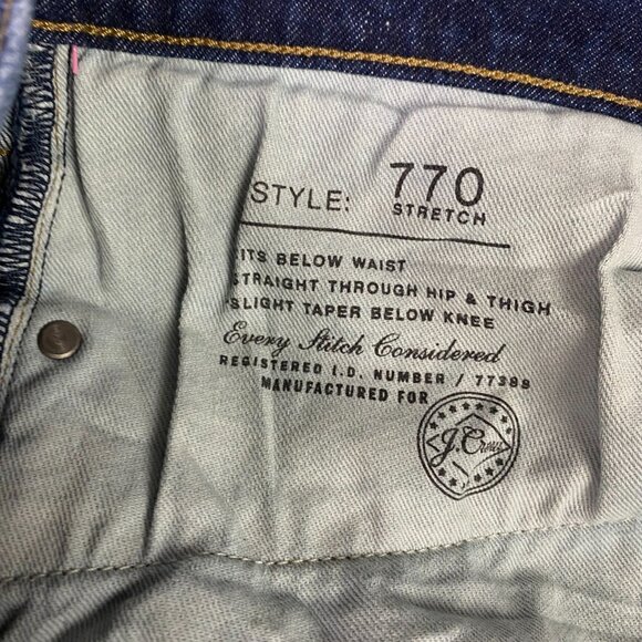 J. CREW 770 Stretch Jeans Men's 36 x 34 Fits 38 x 34 Blue - Picture 7 of 14